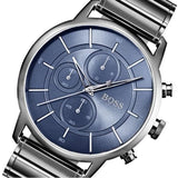 Buy Shop Hugo Boss Architectural Blue Dial Grey Steel Strap Watch for Men - 1513574 USA Online