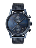 Hugo Boss Navigator Chronograph Blue Dial Blue Mesh Bracelet Watch for Men - 1513538