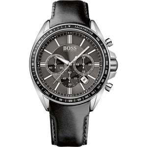 Buy Shop Hugo Boss Contemporary Sport Driver Black Dial Black Leather Strap Watch for Men - 1513085 USA Online