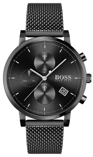 Buy Shop Hugo Boss Integrity Black Dial Black Mesh Bracelet Watch for Men - 1513813 USA Online