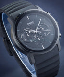 Buy Shop Hugo Boss Modern Black Dial Black Rubber Strap Watch for Men - 1512639 USA Online