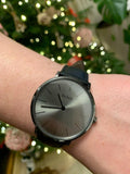 Buy Shop Hugo Boss Modern Grey Dial Black Leather Strap Watch for Men - 1513540 USA Online