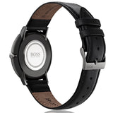 Buy Shop Hugo Boss Modern Grey Dial Black Leather Strap Watch for Men - 1513540 USA Online