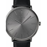 Buy Shop Hugo Boss Modern Grey Dial Black Leather Strap Watch for Men - 1513540 USA Online