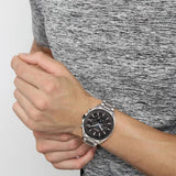 Buy Shop Hugo Boss Montre Distinct Black Dial Silver Steel Strap Watch for Men - 1513857 USA Online