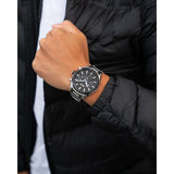 Buy Shop Hugo Boss Montre Distinct Black Dial Silver Steel Strap Watch for Men - 1513857 USA Online