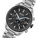 Buy Shop Hugo Boss Montre Distinct Black Dial Silver Steel Strap Watch for Men - 1513857 USA Online