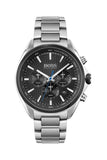 Buy Shop Hugo Boss Montre Distinct Black Dial Silver Steel Strap Watch for Men - 1513857 USA Online