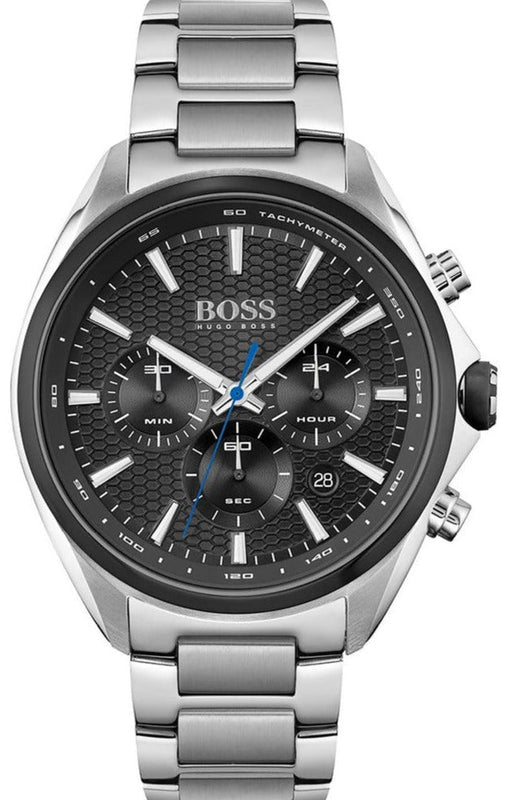 Buy Shop Hugo Boss Montre Distinct Black Dial Silver Steel Strap Watch for Men - 1513857 USA Online