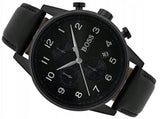 Buy Shop Hugo Boss Navigator Black Dial Black Leather Strap Watch for Men - 1513497 USA Online