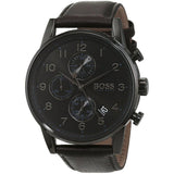 Buy Shop Hugo Boss Navigator Black Dial Black Leather Strap Watch for Men - 1513497 USA Online