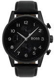 Buy Shop Hugo Boss Navigator Black Dial Black Leather Strap Watch for Men - 1513497 USA Online