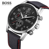 Buy Shop Hugo Boss Navigator Black Dial Black Leather Strap Watch for Men - 1513535 USA Online