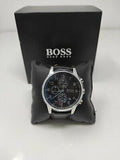 Buy Shop Hugo Boss Navigator Black Dial Black Leather Strap Watch for Men - 1513678 USA Online