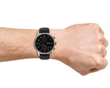 Buy Shop Hugo Boss Navigator Black Dial Black Leather Strap Watch for Men - 1513678 USA Online