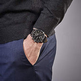 Buy Shop Hugo Boss Navigator Black Dial Black Leather Strap Watch for Men - 1513678 USA Online
