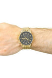 Buy Shop Hugo Boss Navigator Black Dial Gold Steel Strap Watch for Men - 1513531 USA Online