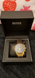 Buy Shop Hugo Boss Navigator Black Dial Gold Steel Strap Watch for Men - 1513531 USA Online