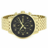 Buy Shop Hugo Boss Navigator Black Dial Gold Steel Strap Watch for Men - 1513531 USA Online