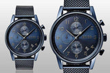 Buy Shop Hugo Boss Navigator Chronograph Blue Dial Blue Mesh Bracelet Watch for Men - 1513538 USA Online