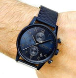 Buy Shop Hugo Boss Navigator Chronograph Blue Dial Blue Mesh Bracelet Watch for Men - 1513538 USA Online