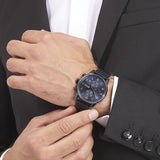 Buy Shop Hugo Boss Navigator Chronograph Blue Dial Blue Mesh Bracelet Watch for Men - 1513538 USA Online