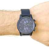 Buy Shop Hugo Boss Navigator Chronograph Blue Dial Blue Mesh Bracelet Watch for Men - 1513538 USA Online