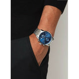 Buy Shop Hugo Boss Navigator Chronograph Blue Dial Silver Steel Strap Watch for Men - 1513498 USA Online