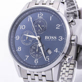Buy Shop Hugo Boss Navigator Chronograph Blue Dial Silver Steel Strap Watch for Men - 1513498 USA Online
