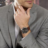 Buy Shop Hugo Boss Navigator Grey Dial Brown Leather Strap Watch for Men - 1513494 USA Online