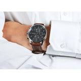 Buy Shop Hugo Boss Navigator Grey Dial Brown Leather Strap Watch for Men - 1513494 USA Online