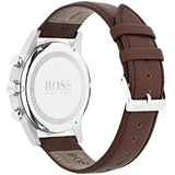 Buy Shop Hugo Boss Navigator Grey Dial Brown Leather Strap Watch for Men - 1513494 USA Online