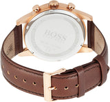 Buy Shop Hugo Boss Navigator Grey Dial Brown Leather Strap Watch for Men - 1513496 USA Online