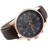 Buy Shop Hugo Boss Navigator Grey Dial Brown Leather Strap Watch for Men - 1513496 USA Online