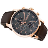 Buy Shop Hugo Boss Navigator Grey Dial Brown Leather Strap Watch for Men - 1513496 USA Online