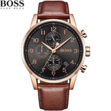 Buy Shop Hugo Boss Navigator Grey Dial Brown Leather Strap Watch for Men - 1513496 USA Online