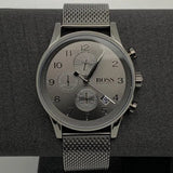 Buy Shop Hugo Boss Navigator Grey Dial Grey Mesh Bracelet Watch for Men - 1513674 USA Online