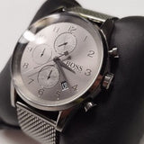 Buy Shop Hugo Boss Navigator Grey Dial Grey Mesh Bracelet Watch for Men - 1513674 USA Online