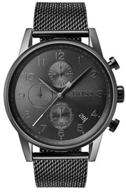 Buy Shop Hugo Boss Navigator Grey Dial Grey Mesh Bracelet Watch for Men - 1513674 USA Online