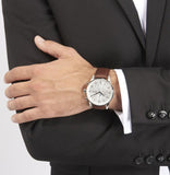 Buy Shop Hugo Boss Navigator White Dial Brown Leather Strap Watch for Men - 1513495 USA Online