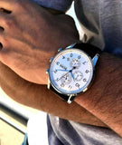 Buy Shop Hugo Boss Navigator White Dial Brown Leather Strap Watch for Men - 1513495 USA Online
