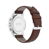 Buy Shop Hugo Boss Navigator White Dial Brown Leather Strap Watch for Men - 1513495 USA Online