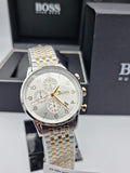 Buy Shop Hugo Boss Navigator White Dial Two Tone Steel Strap Watch for Men - 1513499 USA Online