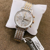Buy Shop Hugo Boss Navigator White Dial Two Tone Steel Strap Watch for Men - 1513499 USA Online