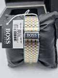 Buy Shop Hugo Boss Navigator White Dial Two Tone Steel Strap Watch for Men - 1513499 USA Online