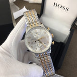 Buy Shop Hugo Boss Navigator White Dial Two Tone Steel Strap Watch for Men - 1513499 USA Online