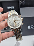 Buy Shop Hugo Boss Navigator White Dial Two Tone Steel Strap Watch for Men - 1513499 USA Online