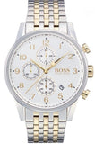 Buy Shop Hugo Boss Navigator White Dial Two Tone Steel Strap Watch for Men - 1513499 USA Online