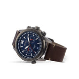 Buy Shop Hugo Boss Nomad Blue Dial Brown Leather Strap Watch for Men - 1513773 USA Online