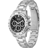 Hugo Boss Novia Black Dial Silver Steel Strap Watch for Women - 1502614